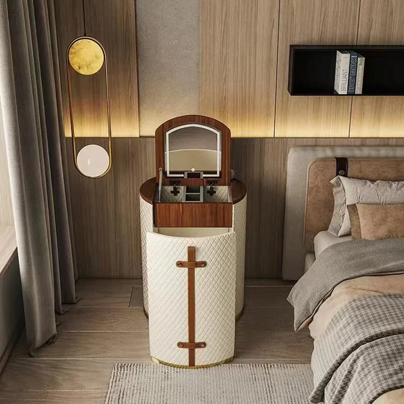 Einfacher Schminktisch, Schlafzimmer-Organizer, Klappbarer Runder Luxus-Schminktisch, Kleiner Apartment-Schminktisch, Tocador Maquillaje Möbel