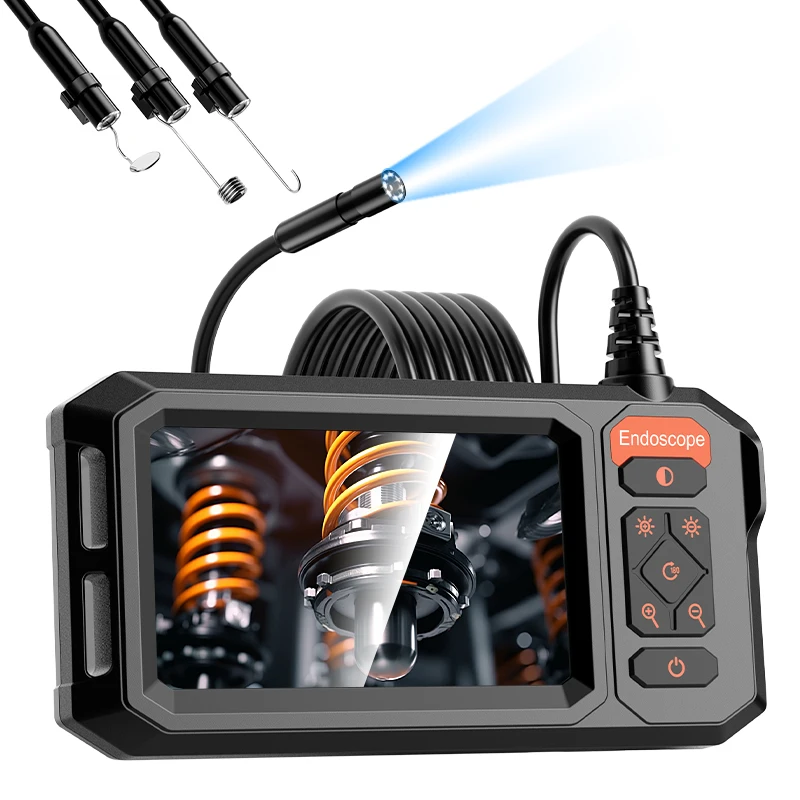  4,3'' IPS-Bildschirm Industrie-Endoskopkamera 1080P IP67 Wasserdichtes Boreskop 1-30m starres Kabel für Rohr- und Fahrzeuginspektion Image
