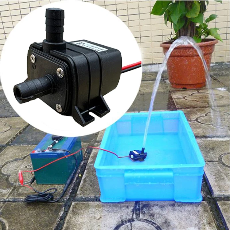 4,8 W 5,8 W 240 l/h leise Aquariumpumpe DC 12 V 24 V Solar bürstenloser Motor Pool Umwälzpumpe Wasserpumpe Image