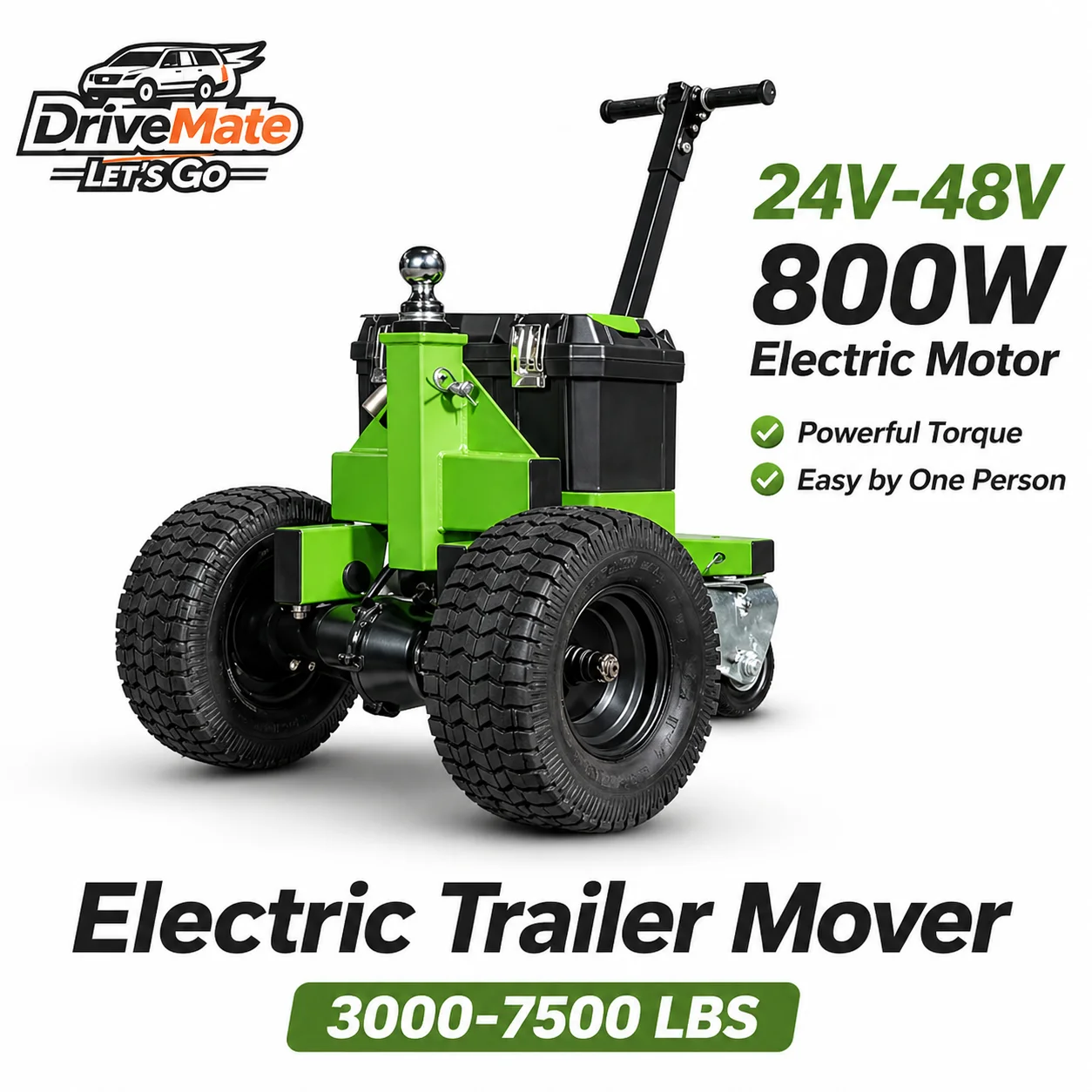 24V/48V Schwerlast-Elektro-Anhängerkupplung 2866-6600LBS Zugkraft mit 2-Zoll-Kugelkupplung für Boot, Fracht, Wohnmobil-Anhänger Image
