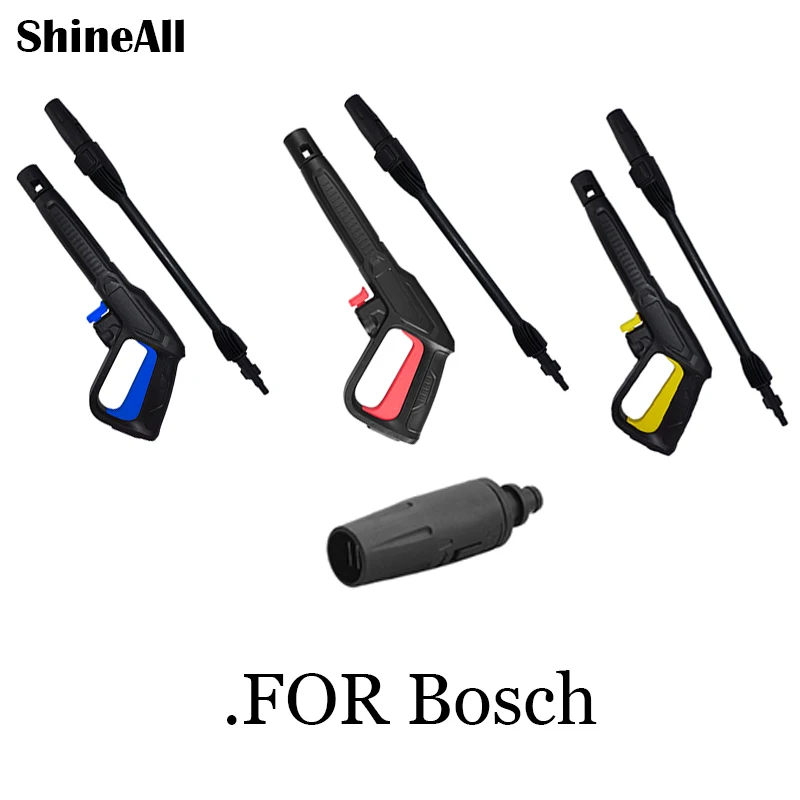 Haushaltsreinigungsgerät Autowasch-Wasserpistole Langpistole kompatibel mit Bosch Fächerstrahl-Wasserpistole mit Sicherheitsverriegelung und verstellbarer Düse Image
