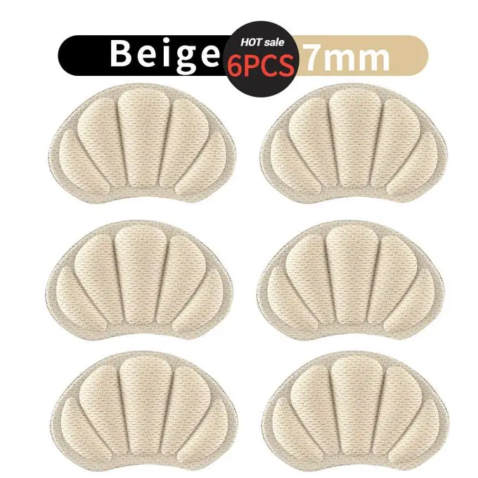 6 Stück Sport-Fersenaufkleber-Einlegesohlen für Laufschuhe, Größenreduzierer, Füller, Liner, Schutz, Fersenschmerzlinderung, selbstklebendes Kissenpolster Image