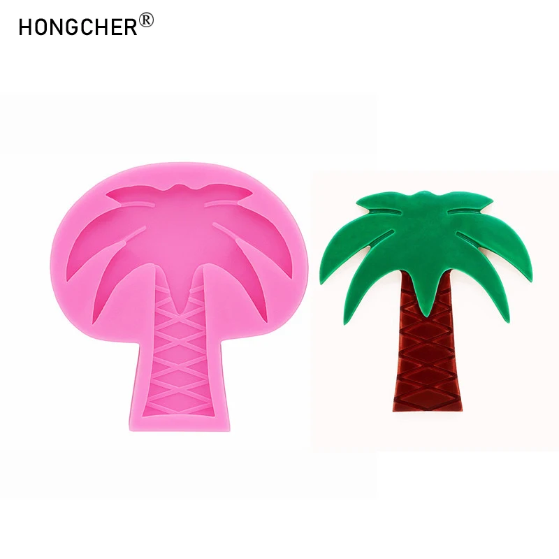 Kokosnussbaum und Friedensbaum DIY-Bastelbedarf: Silikonformen für Schokoladenkuchen, Dessertdekorationen und Backen Image