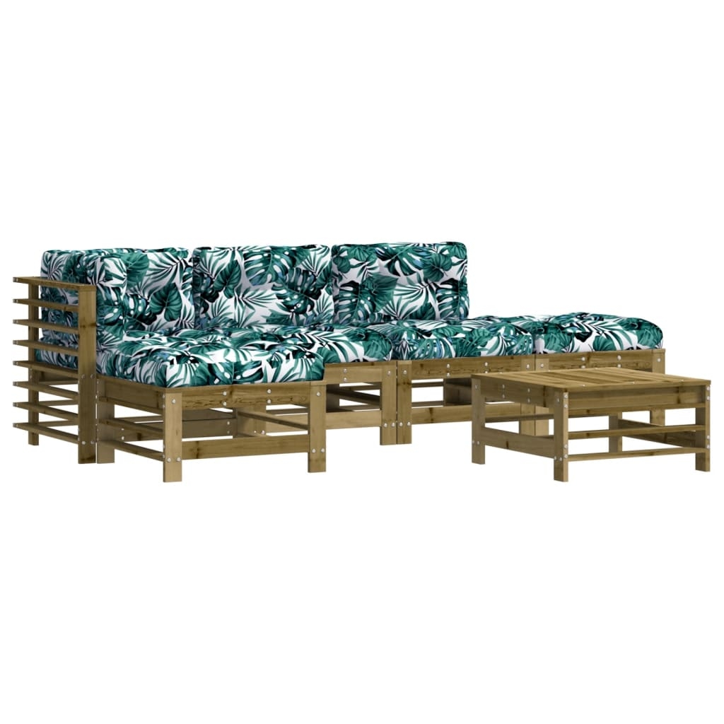 vidaXL 6-tlg. Garten-Lounge-Set mit Kissen Imprägniertes Kiefernholz Image