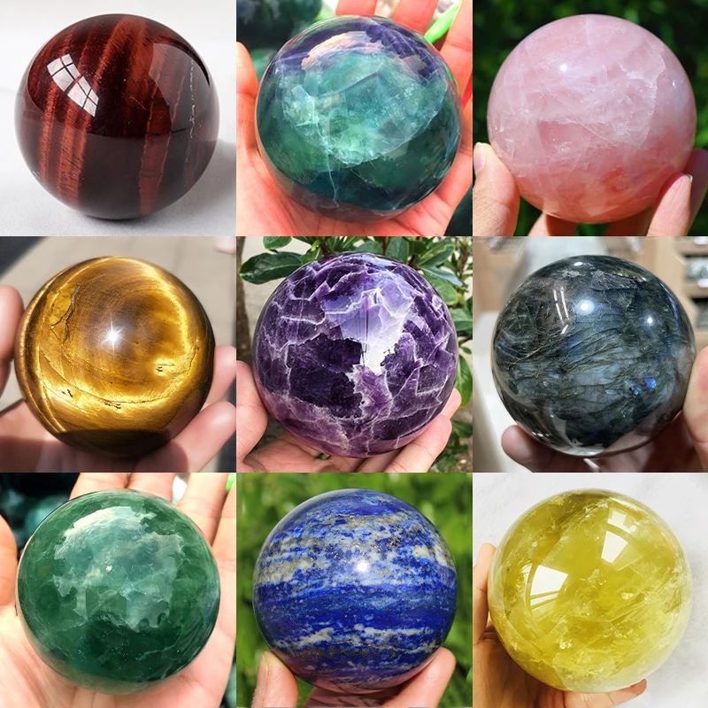 Natural Rose Quartz Crystal Ball Sphere Polished Healing Crystal Decor red Jasper 1.571.97 Inches