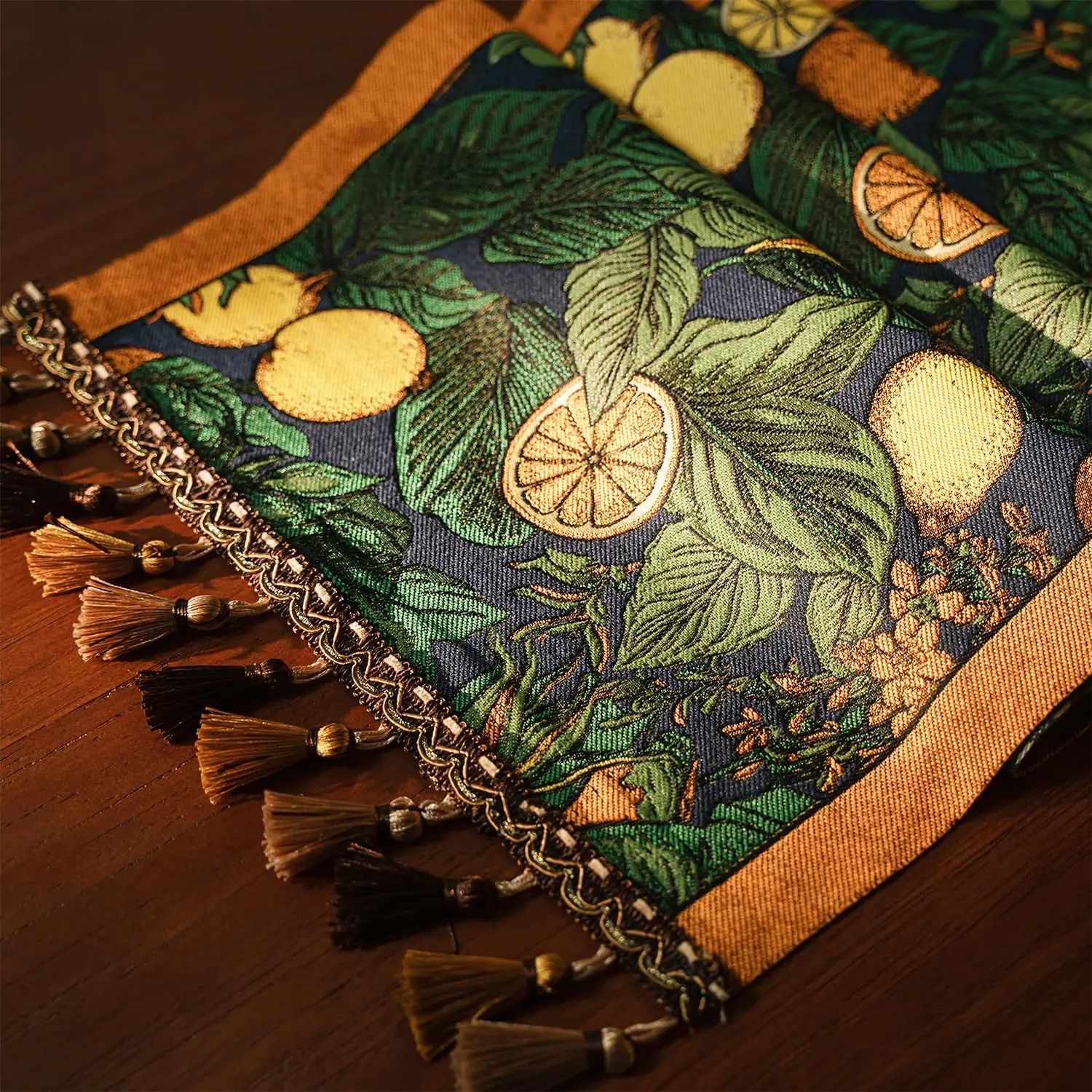 Farmhouse Lemon Floral Table Runner | Vibrant Mediterranean Citron Decor For Kitchen, Dining & Summer Parties 3 35 X 160 Cm