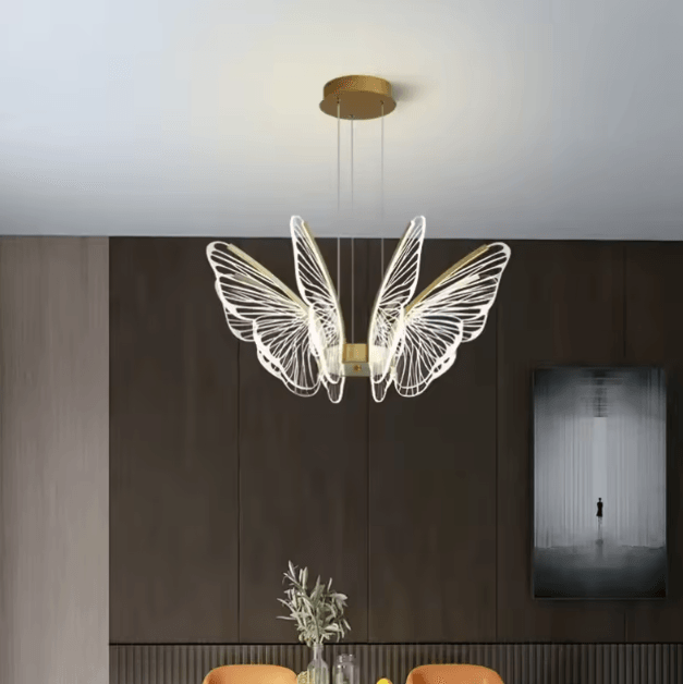 Minimalist Butterfly Chandelier Light Modern Acrylic Butterfly Pendant Light For Home 10 Heads 110 240v warm Light