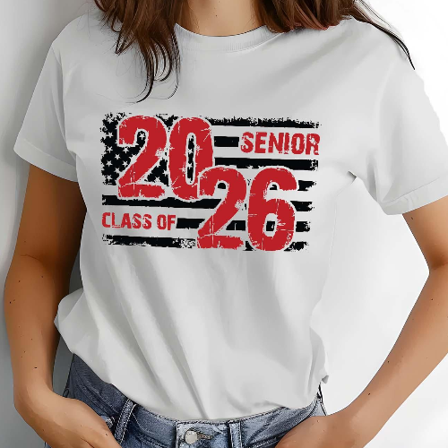 Senior Class Of 2026 Shirt USA Flag Graphic Tee Patriotic Graduation T Shirt Casual Womens Top black 3xl sweatshirt