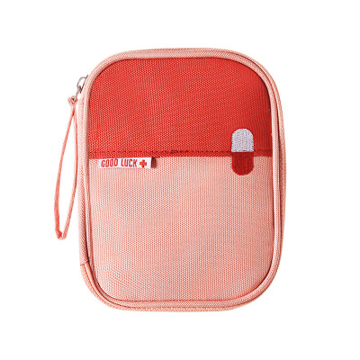 Large Capacity Waterproof Medicine Organizer Portable First Aid Kit Storage pink
