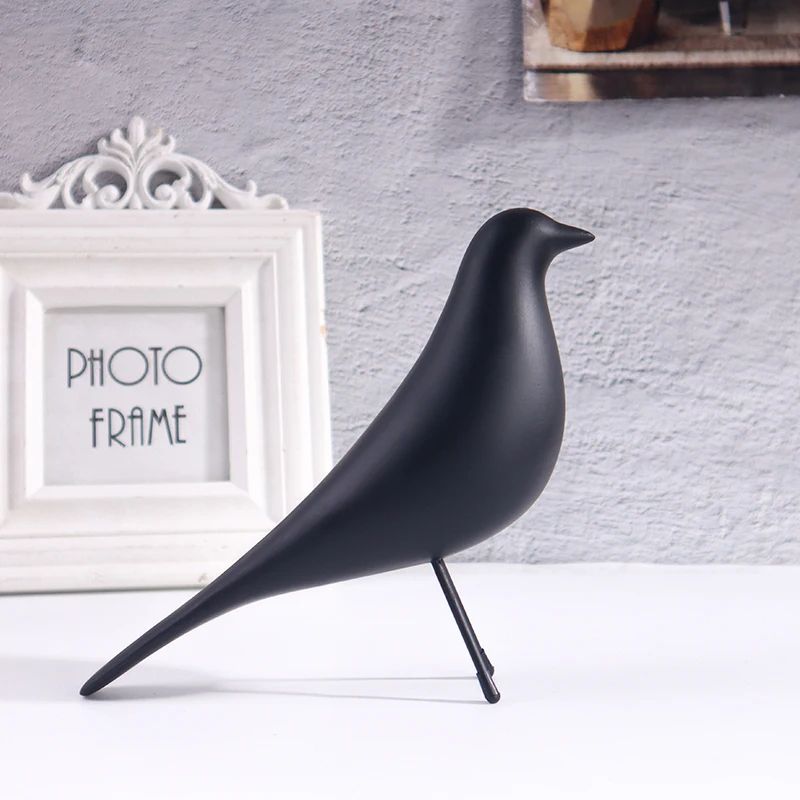Nordic Minimalist Bird Sculpture Modern Resin Home Decor Ornament 4