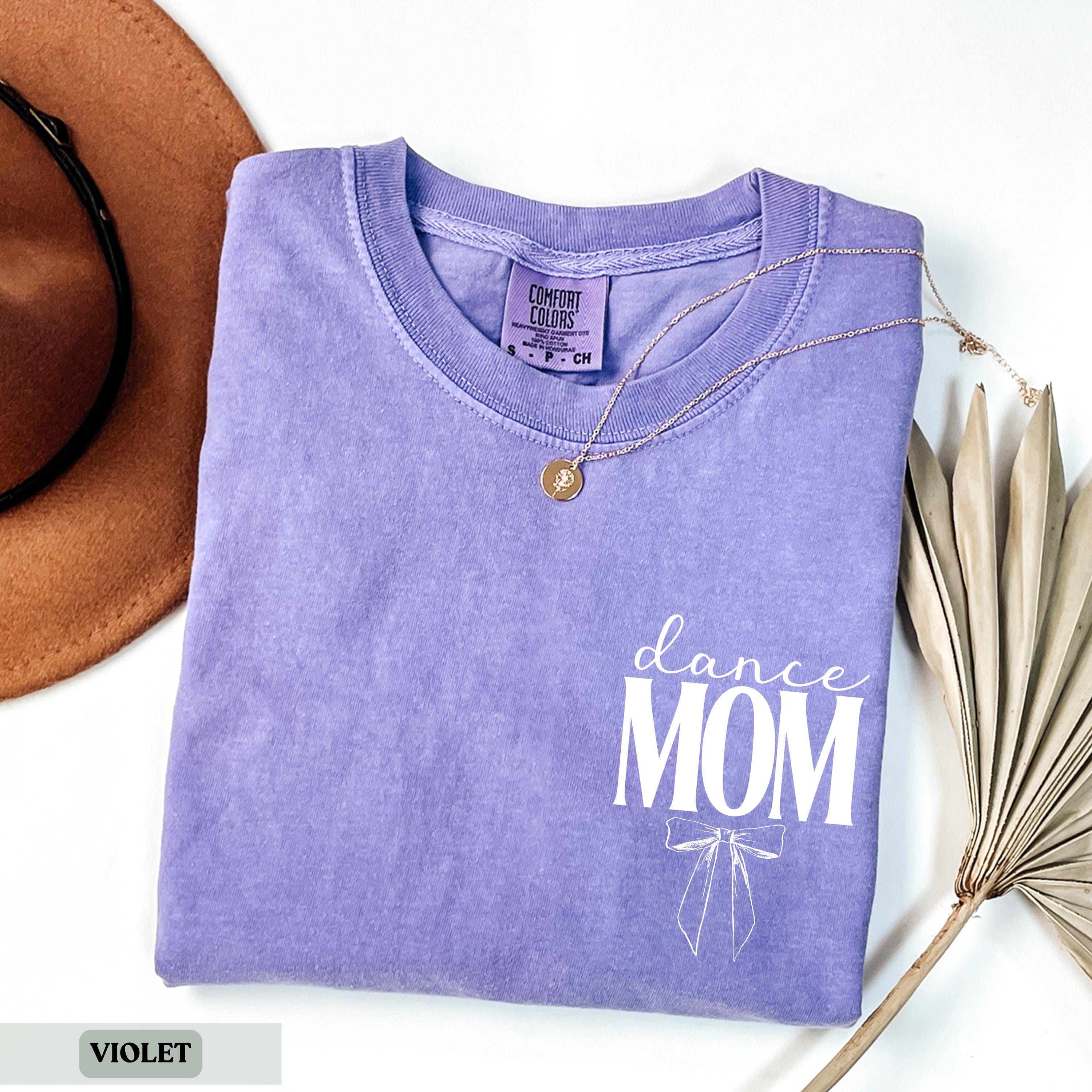 Dance Mom Shirt Bow Shirt, Dance Mom Tee, Ballet Mom Gift, Personalized Ballet Shirt, Dance Mama Gift Fo blue m sweatshirt