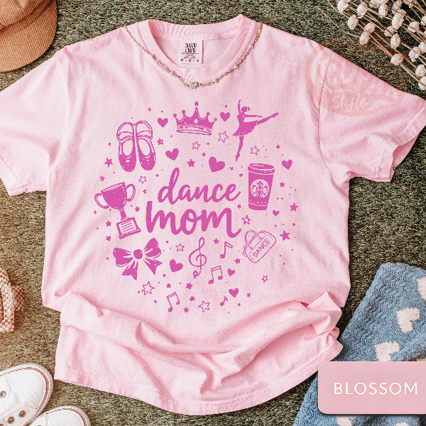 Dance Mom Shirt Cute Pink Graphic Tee Fun Recital Mom T Shirt Trendy Dance Mom Top blue s sweatshirt