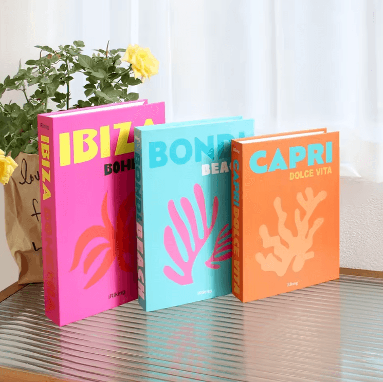 Decorative Faux Book Set Aesthetic Fake Books For Shelf & Coffee Table Styling (3PCS) fc131l