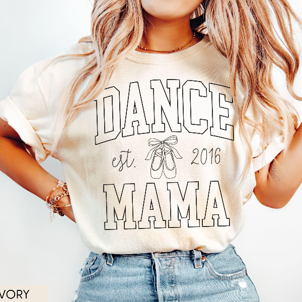 Custom Dance Mom Shirt Comfort Colors, Personalized Dance Mama Tee, Dance Competition Mom Shirt, Ballet Mom Shirt, Dance pink xl t Shirt