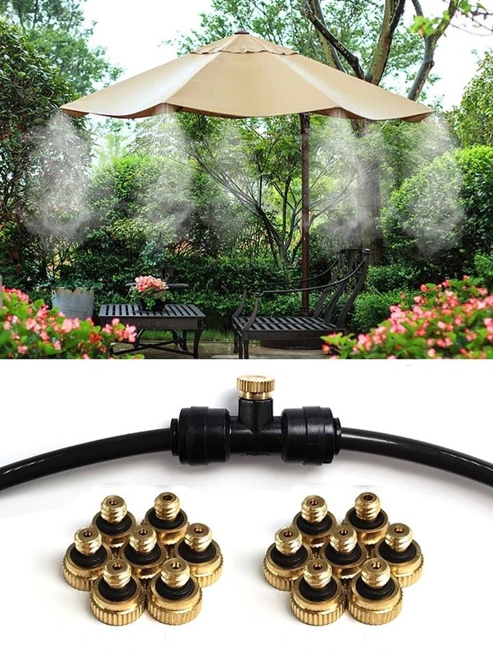 Brass Misting Nozzles For Outdoor Cooling System Patio Garden Mister Sprayer Brass Misting Nozzles For Outdoor Cooling System Patio Garden Mister Sprayer