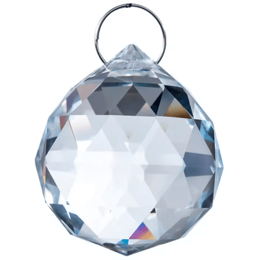 Crystal Prism Ball Suncatcher Pendant Faceted Glass Chandelier Hanging Decor clear 30mm
