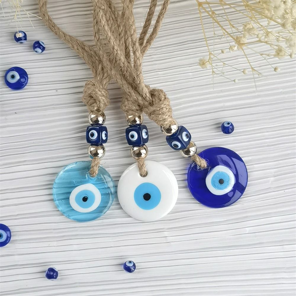 Handcrafted Evil Eye Wall Hanging Glass Protection Charm 04