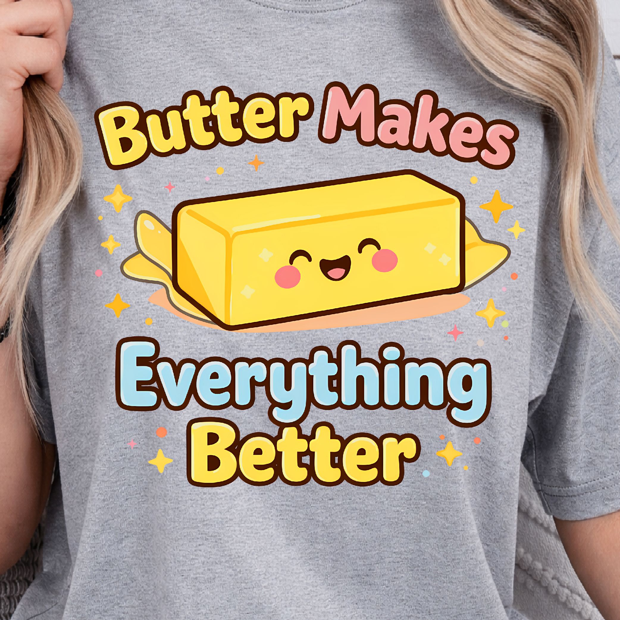 Butter Makes Everything Better Shirt, Funny Baking T Shirt, Foodie Humor Tee white m sweatshirt