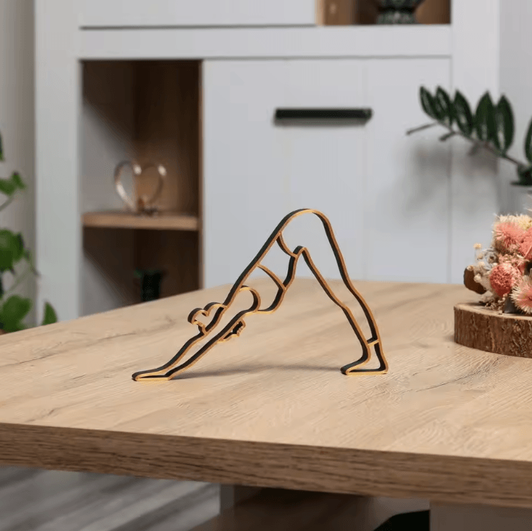 Elegant Abstract Yoga Lady Figurine Minimalist Resin Zen Decor For Home & Office Elegant Abstract Yoga Lady Figurine Minimalist Resin Zen Decor For Home & Office