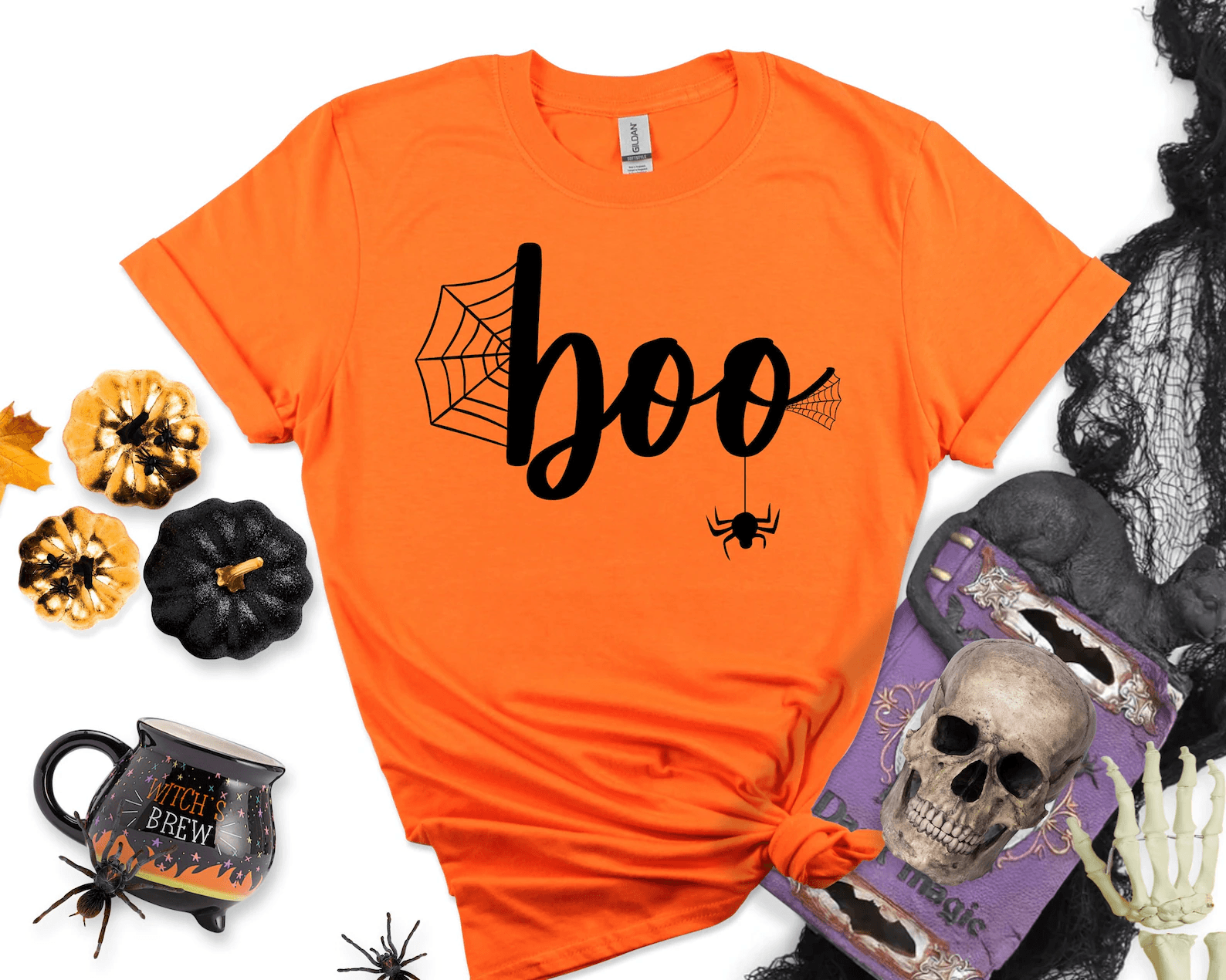 Boo Halloween Shirt Funny Witch Trick Or Treat Graphic Tee Cute Spooky Gift For Women white 3xl sweatshirt
