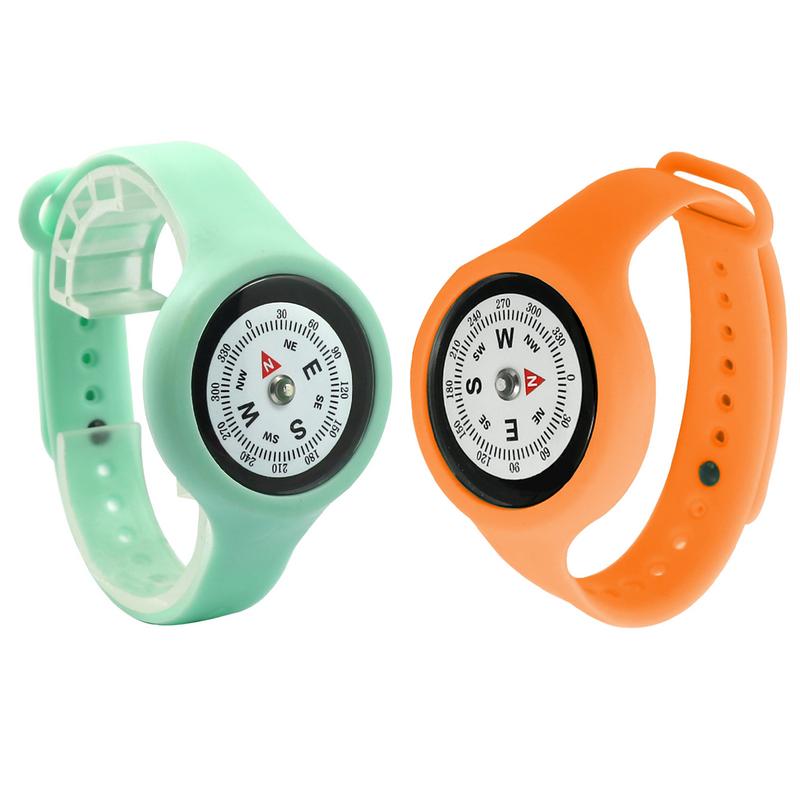 Outdoor Wrist Compass Waterproof Survival Watch Band Precision Navigation Tool green