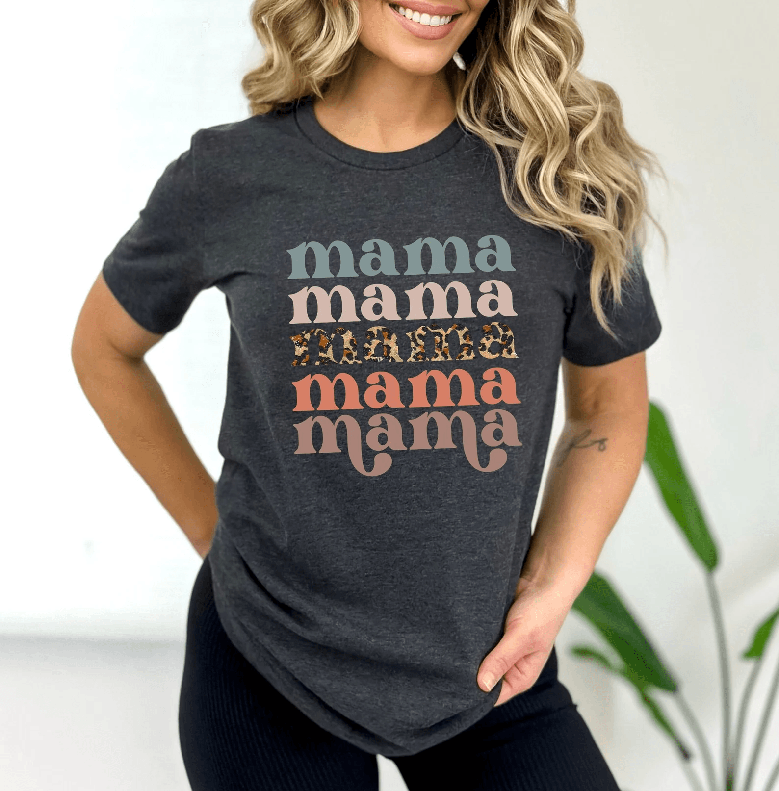 Retro Mama Shirt Leopard Print Mom Life Tee Trendy Mothers Day Gift maroon xl sweatshirt