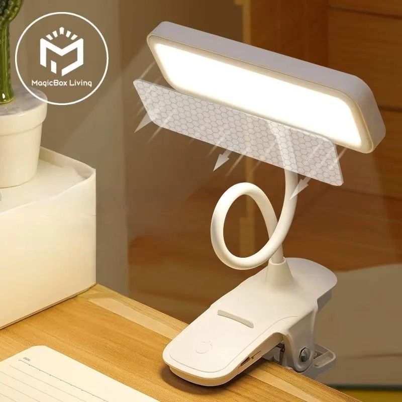 LED Desk Lamp USB Rechargeable Clip On Reading Light Flexible Gooseneck LED Desk Lamp USB Rechargeable Clip On Reading Light Flexible Gooseneck
