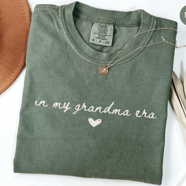 In My Grandma Era Shirt Comfort Colors Trendy Nana Gift Tee brown 2xl t Shirt