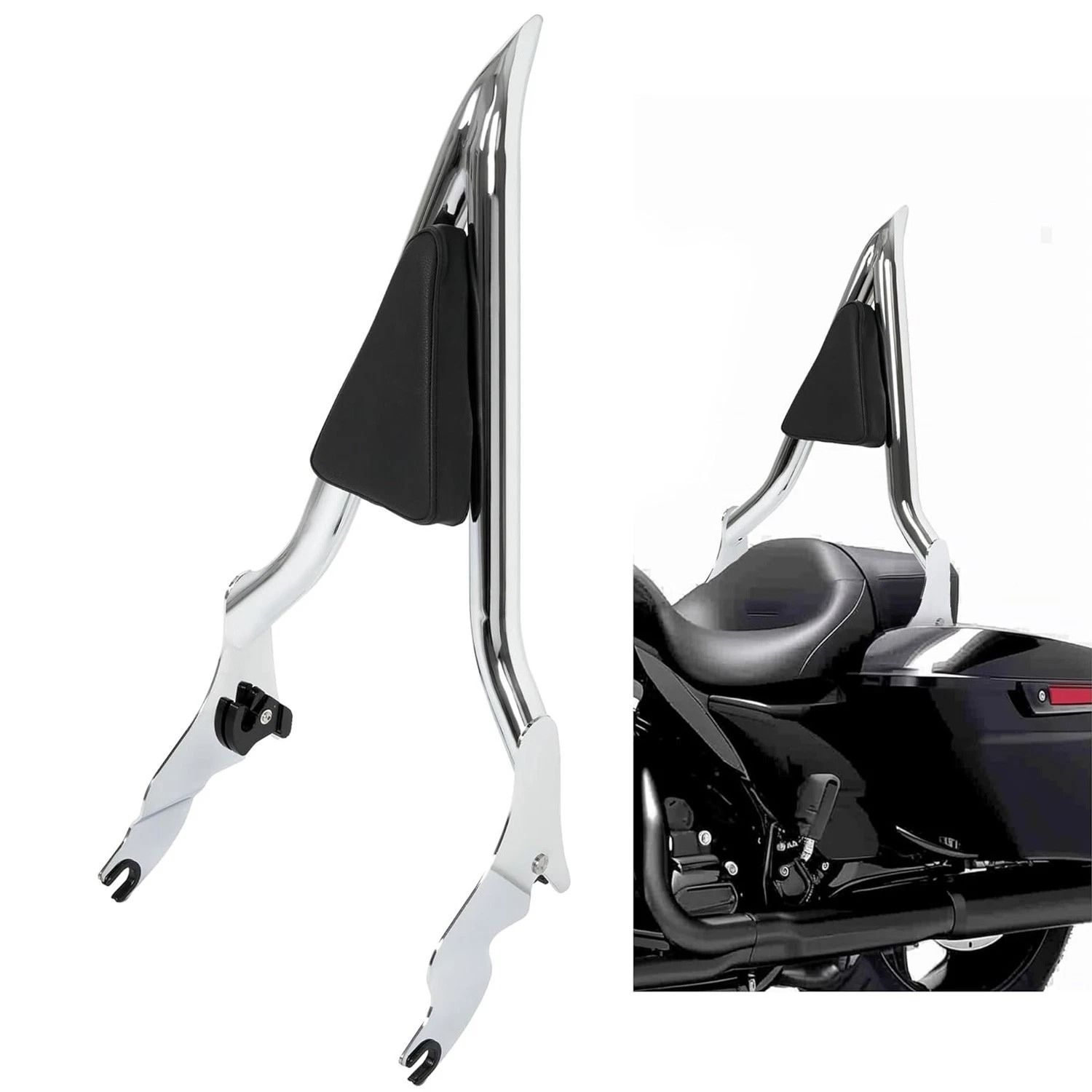 Passenger Backrest Sissy Bar For Harley Touring Road King Glide Comfort Ride Support Passenger Backrest Sissy Bar For Harley Touring Road King Glide Comfort Ride Support