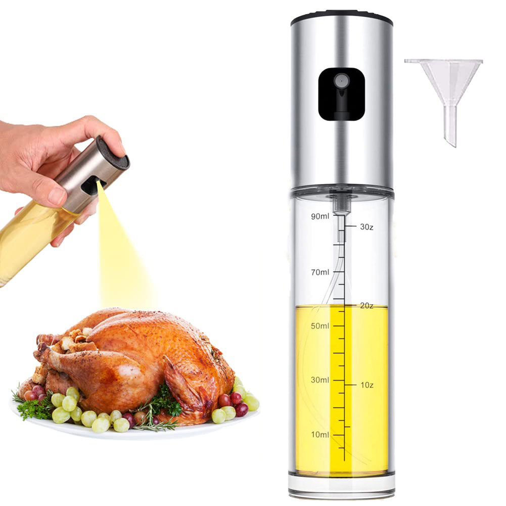 Glass Olive Oil Sprayer Bottle For Cooking, Salad, BBQ And Baking Glass Olive Oil Sprayer Bottle For Cooking, Salad, BBQ And Baking