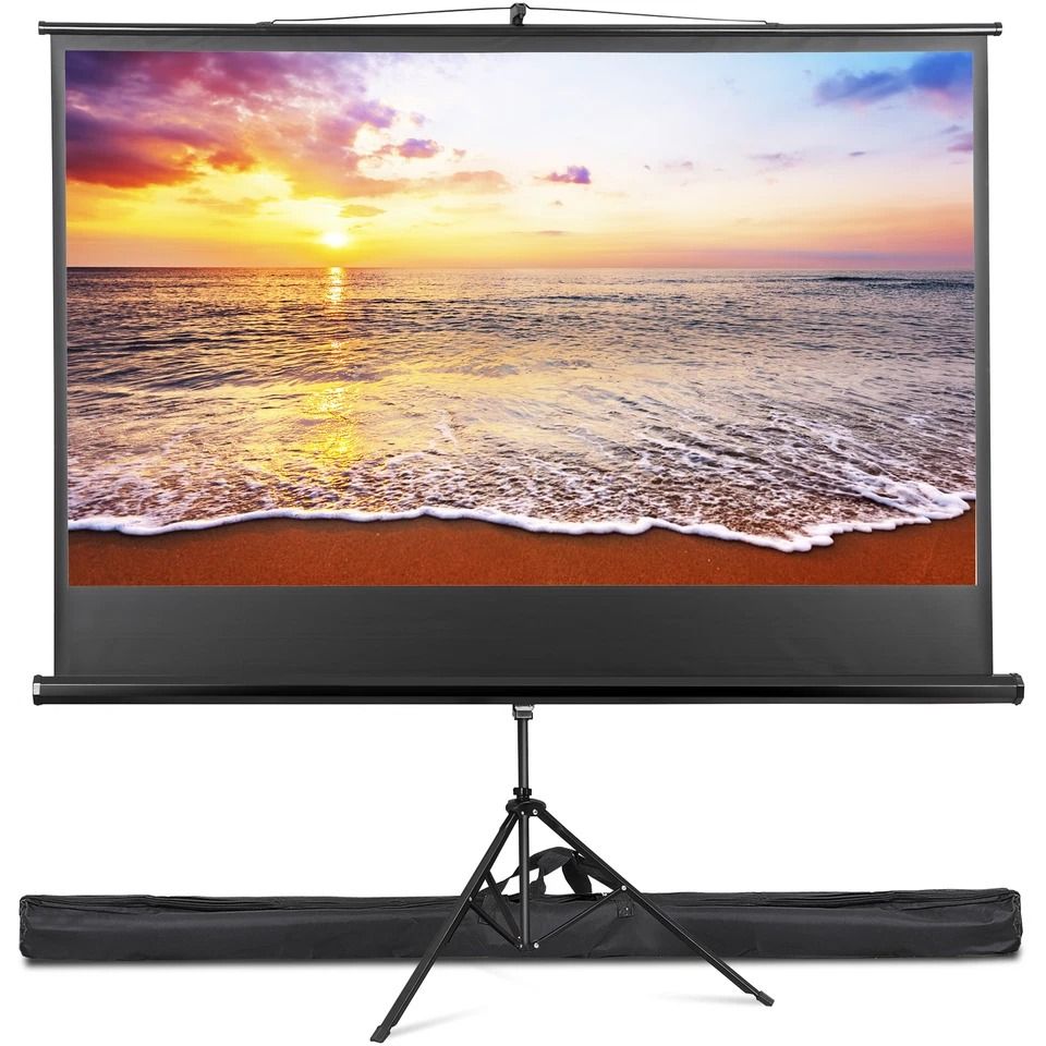 Portable Outdoor Projector Screen With Stand HD Foldable Movie Screen For Indoor & Outdoor Use Portable Outdoor Projector Screen With Stand HD Foldable Movie Screen For Indoor & Outdoor Use