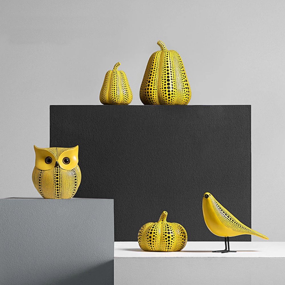 Cute Owl Pumpkin Desktop Decoration Figurine pumpkin d