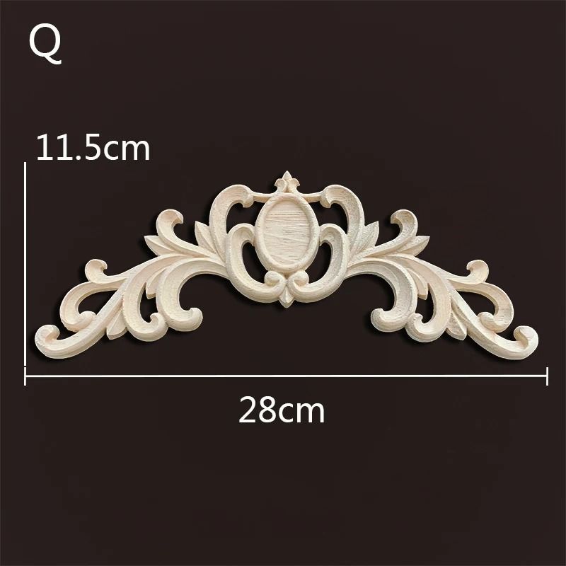 Decorative Wood Appliques Carved Onlays Trim For Furniture And Wall Decor 24