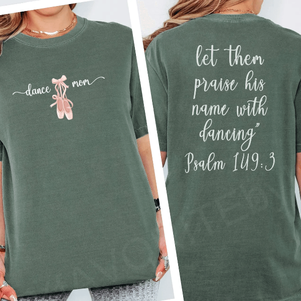 Christian Ballet Mom Shirt Comfort Colors Dance Mom Tee Mama Faith Gift white xl sweatshirt