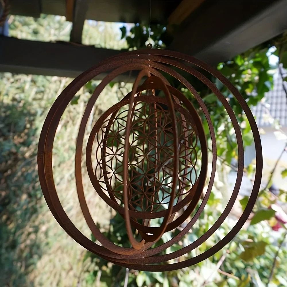 Rustic Metal Spiral Weather Vane Kinetic Wind Sculpture For Hanging Window, Balcony, & Outdoor Garden Decor Rustic Metal Spiral Weather Vane Kinetic Wind Sculpture For Hanging Window, Balcony, & Outdoor Garden Decor
