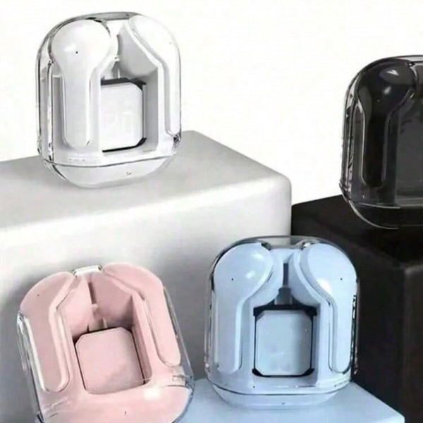 Mini Wireless Earbuds With LED Display Charging Case And Built In Mic pink