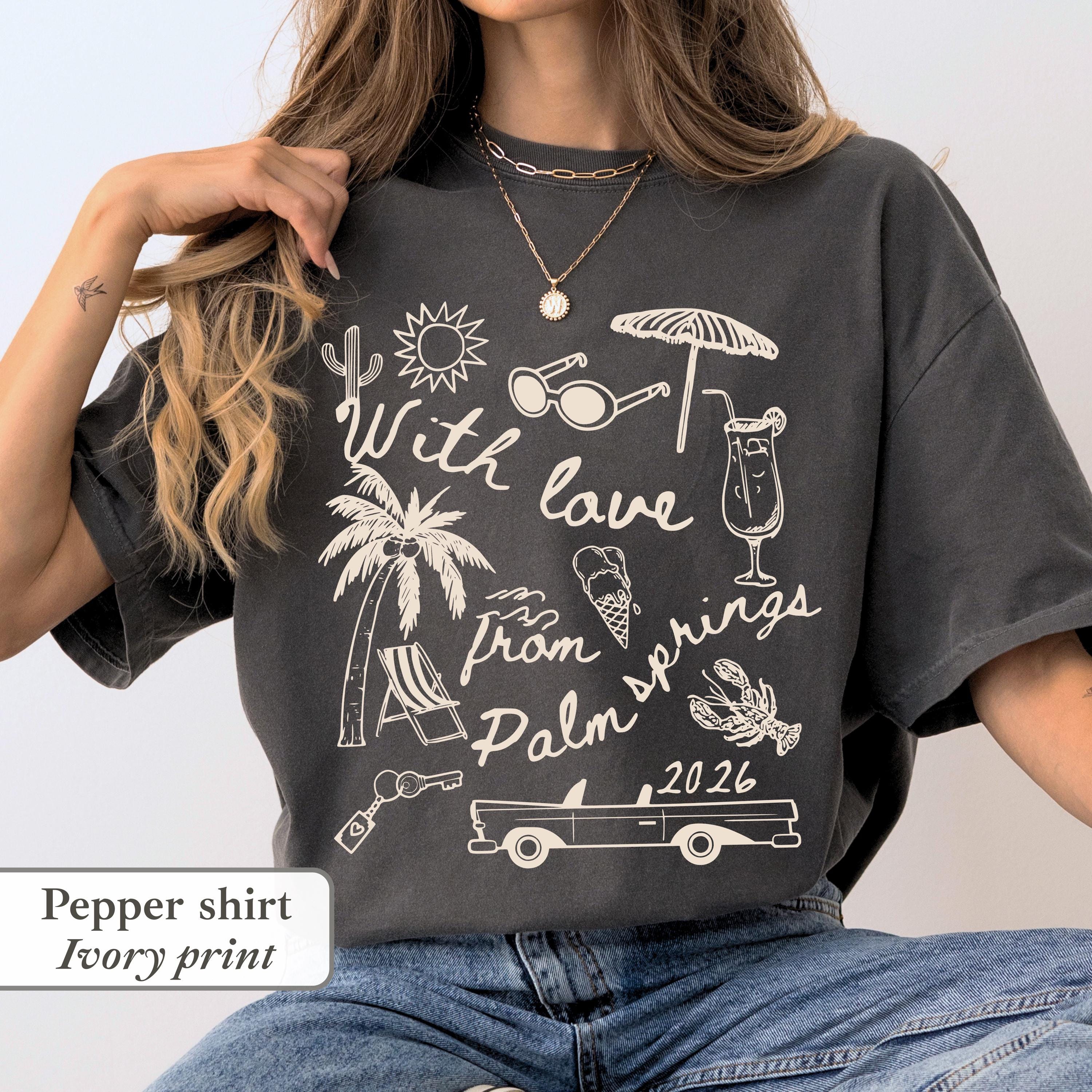 Girls Trip 2026 Shirt Palm Springs Vacation Bachelorette Trip Graphic Tee red xl t Shirt