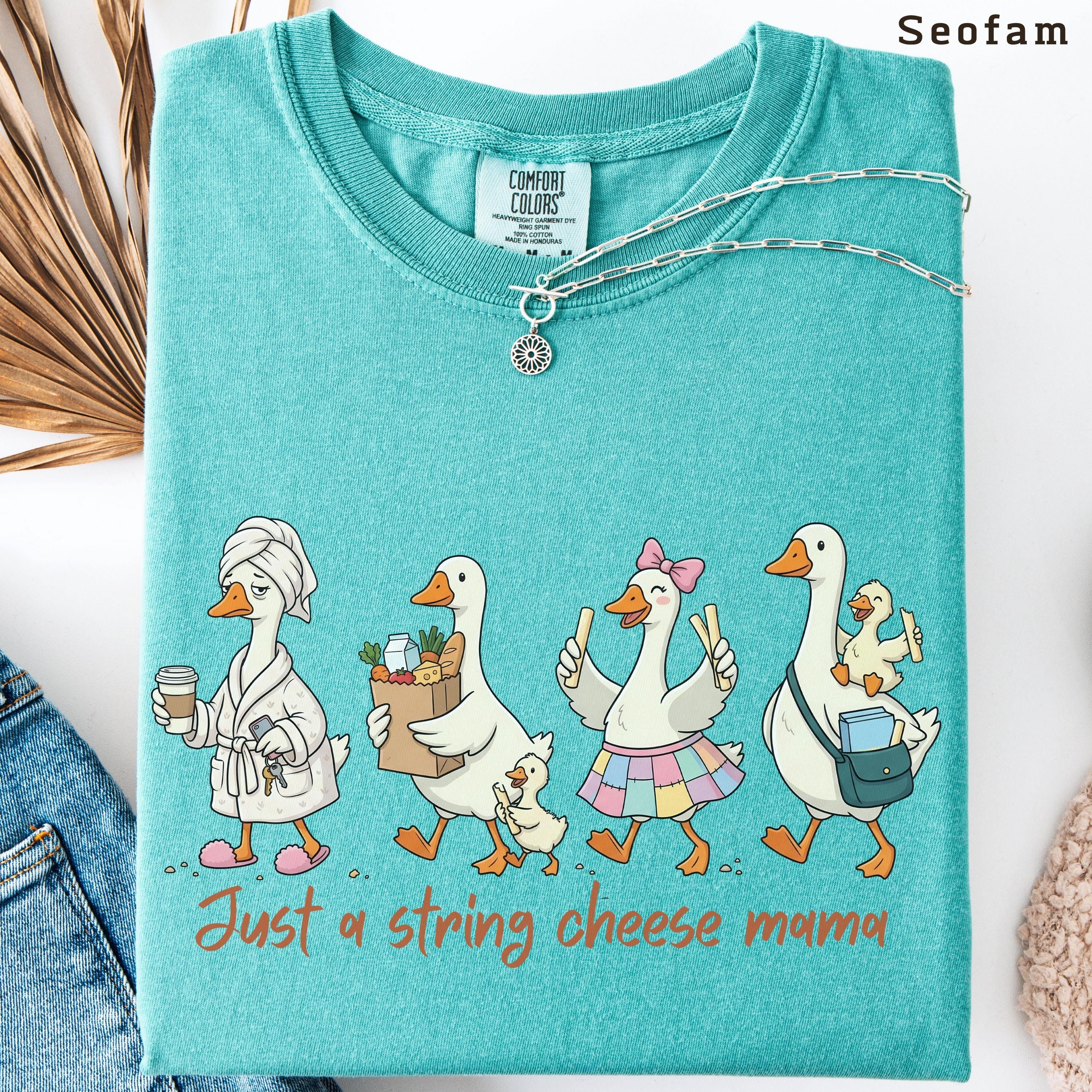 Just A String Cheese Mama Era Mama Comfort Colors Shirt, Mother's Day Gift, Trendy Motherhood Graphic Tee, Funny Silly G brown l t Shirt