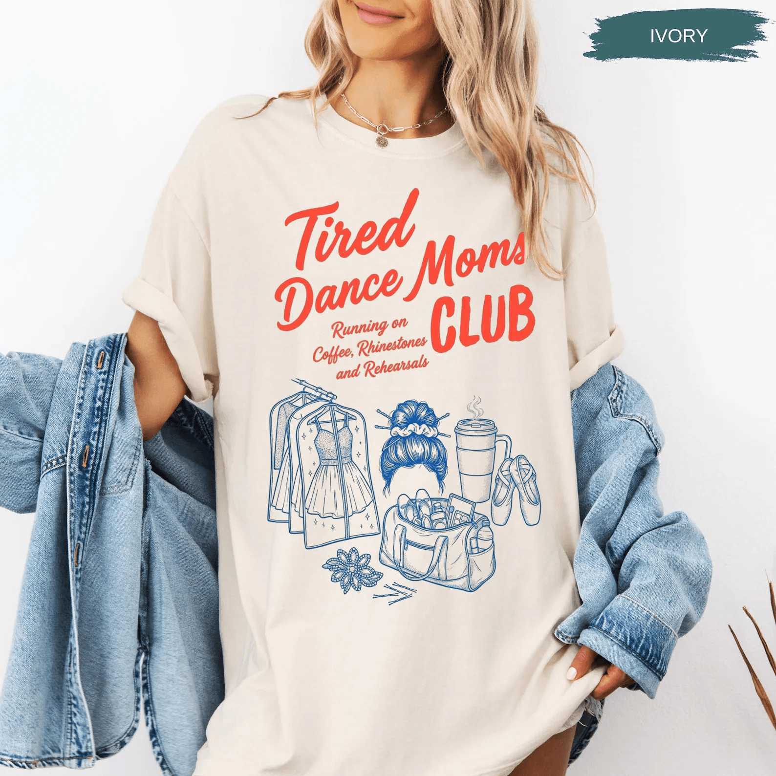 Comfort Colors Tired Dance Mom Shirt Funny Dance Mom Life Tee Competition Gift grey 2xl sweatshirt