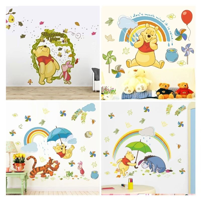 Winnie The Pooh Bear Wall Sticker | Classic Cartoon Nursery & Kids Room Decor 19 (2 Pcs)