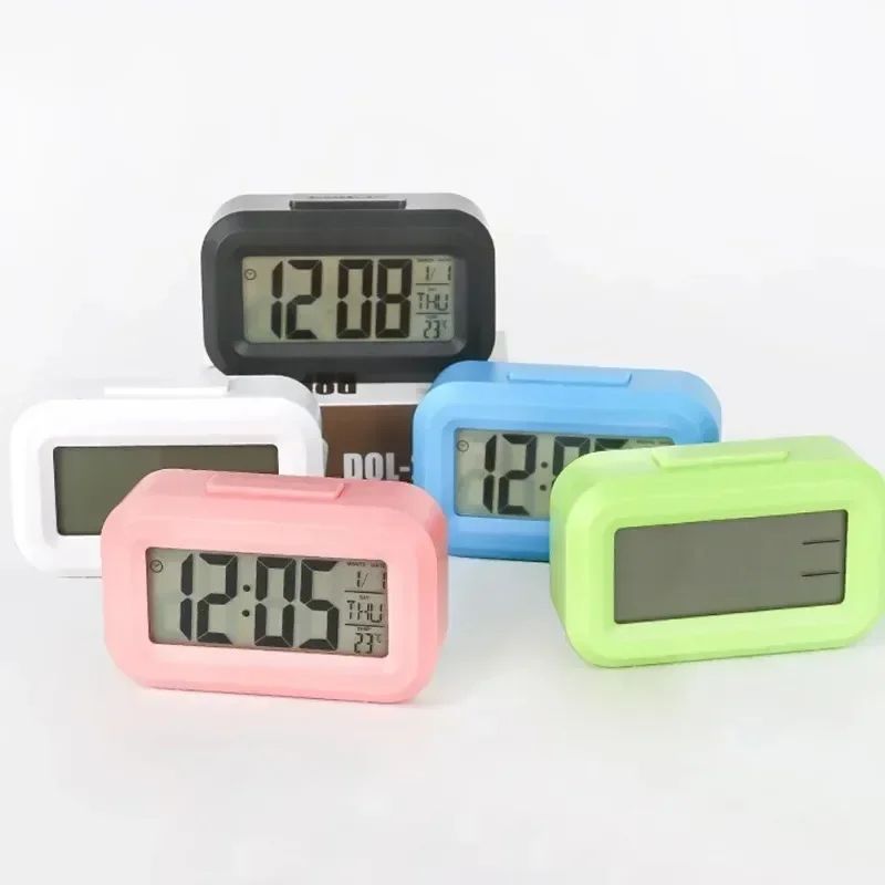 Smart LED Digital Alarm Clock With Backlight & Calendar Display black
