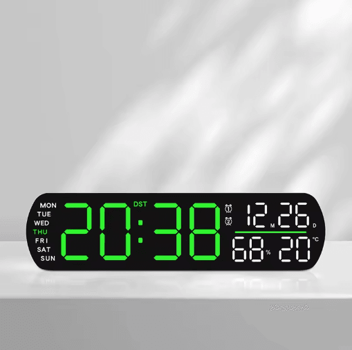 Digital Alarm Clock With Temperature & Humidity LED Auto Dimmable Multifunction Desk Clock wwbl
