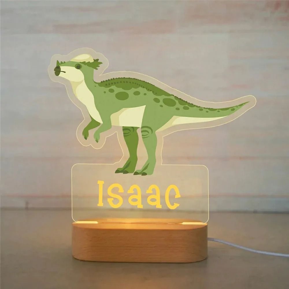 Personalized Name Night Light Custom Acrylic Animal LED Lamp For Kids 02 7 Colors Light