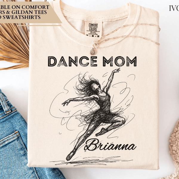 Dance Mom Line Art Shirt Comfort Colors Minimalist Dance Mama Tee Gift navy s sweatshirt