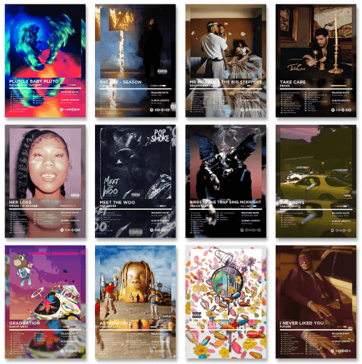 Retro Album Cover Canvas Poster Music Wall Art Decor For Home & Gifts sw9047 (a2)42x60cm Unframed