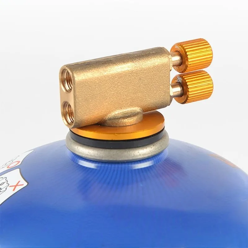 Double Head Gas Burner Adapter For Camping Gas Stove Safe Outdoor Valve Connector Double Head Gas Burner Adapter For Camping Gas Stove Safe Outdoor Valve Connector