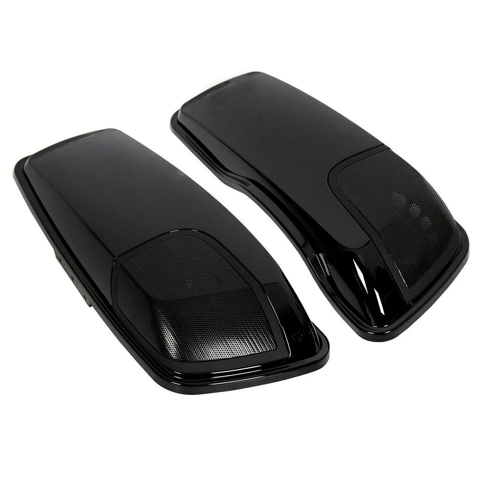 Premium Vivid Black Saddlebag Speaker Lids With Saddlebags Speaker Cutouts For Harley Street Glide Premium Vivid Black Saddlebag Speaker Lids With Saddlebags Speaker Cutouts For Harley Street Glide