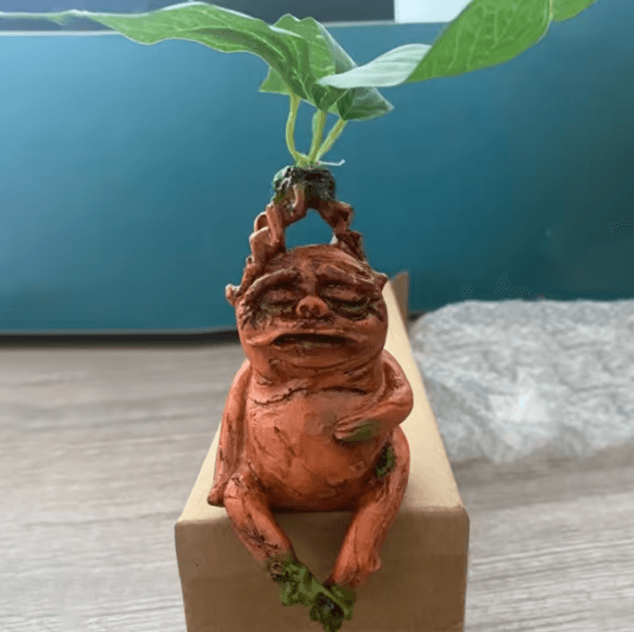 Mandrake Grass Resin Statue Whimsical Mythical Plant Garden & Home Decor Mandrake Grass Resin Statue Whimsical Mythical Plant Garden & Home Decor