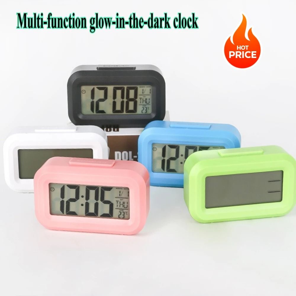 Digital LED Desktop Alarm Clock white