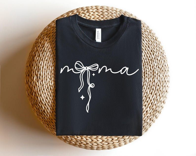 Mama With Ribbon Shirt Coquette Mama Shirt Heart Design Perfect Mother's Day Gift blue s sweatshirt